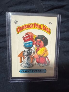 Garbage Pail Kids 'Cranky Frankie' Collectible Card - Red, Yellow, Black